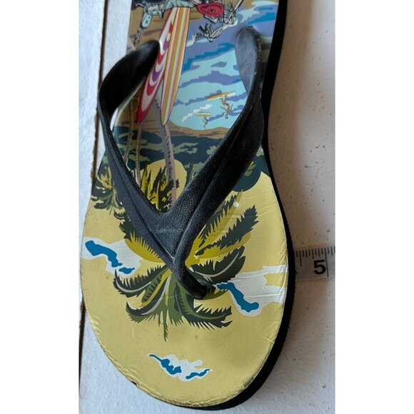 Beach Theme Flip Flops Sandals Men's Size Large (Brand Unknown) - Picture 8 of 16